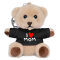 Teddy mit schwarzem T-Shirt und der Aufschrift I love mom