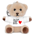 Teddy Anhänger mit weißem T-Shirt und der Aufschrift To The Moon and Back