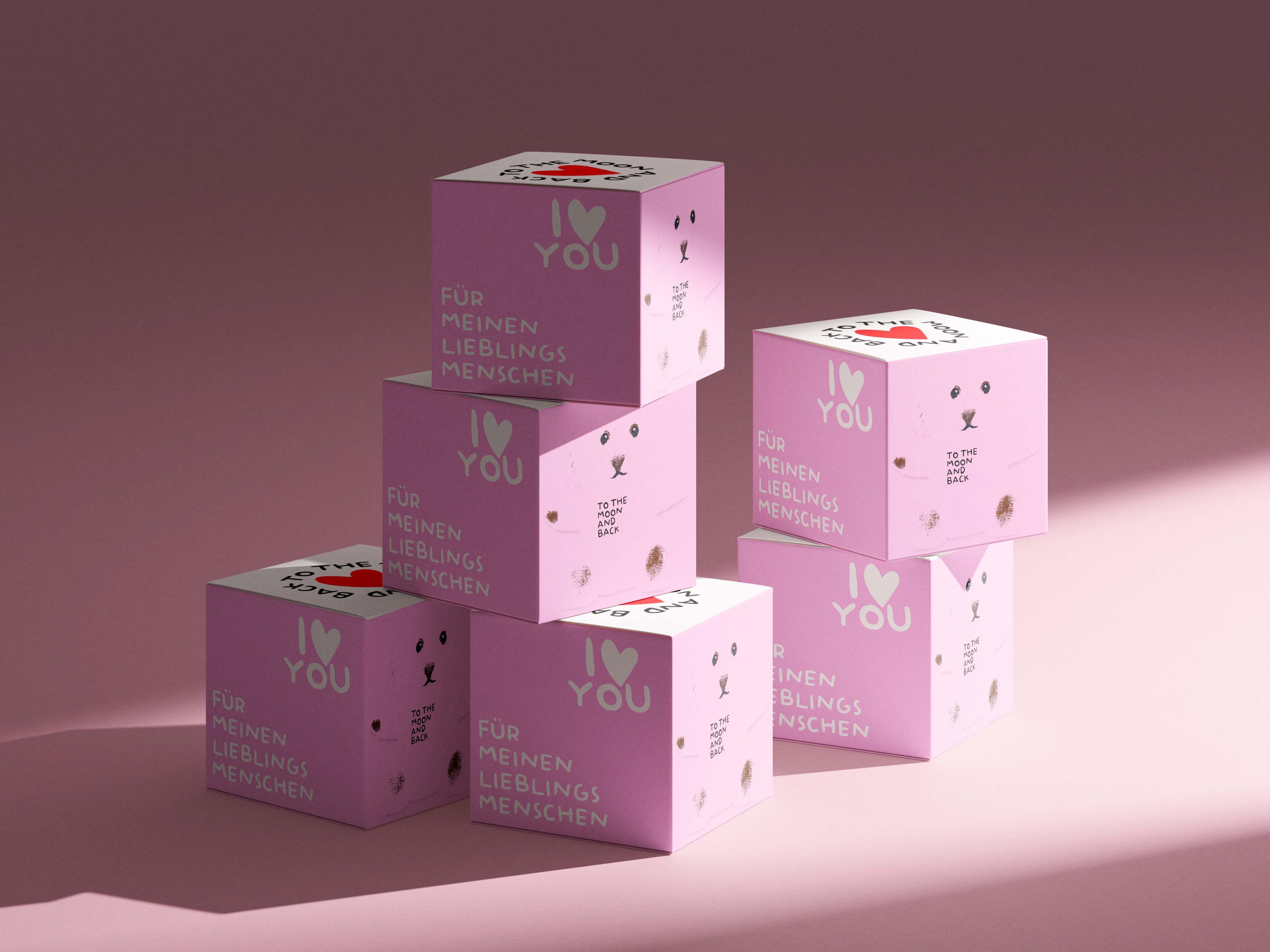 Teddy Bär Verpackung in Pink